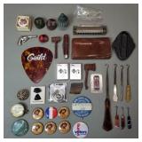Group of miscellaneous items, harmonica, large
