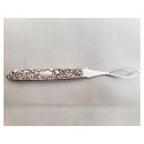 Antique sterling silver button hook