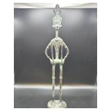 Vintage Indian Dhokra-style bronze tribal figurine