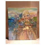 Signed textured impasto oil on canvas