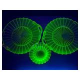 3pc Jeannette Sierra pinwheel serving plates/bowl