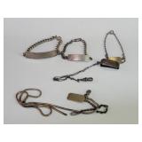 Group of sterling silver bracelets and others
