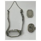 Art Deco 14k white gold Gruen watch case with