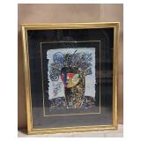 Signed Orlando Agudelo-Botero mixed media