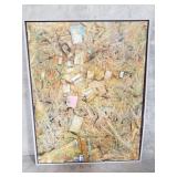 Patrick Archer decoupage collage on board "Crucis"