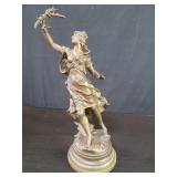 August Moreau "La Gloire" bronze tone spelter