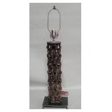 Brutalist style iron table lamp