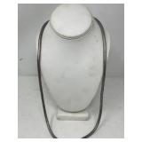 Vintage silver snake chain necklace