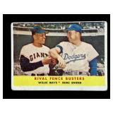 1958 Topps Willie  Mays and Duke Snider card