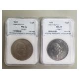 Pair of 1965 Great Britain Churchill coins