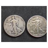1934-D and a 1943 Walking Liberty Silver Half