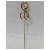 14k gold and diamond pin