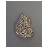 Vintage Art Deco signed Artisan NY, rhinestone