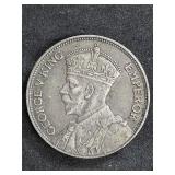 1935 Fiji 1 FlorinSilver Coin