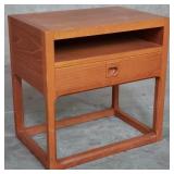 Aksel Kjersgaard-style teak veneer bedside table