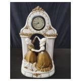 Vintage German figural ceramic clock