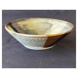 Signed glazed ceramic bowl