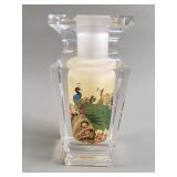 Jacarte reverse-painted crystal vase