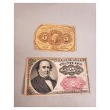 1874 United States 25 cent fractional currency