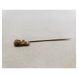 Gold nugget stick pin