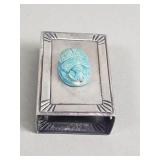 Vintage sterling silver matchbox holder with