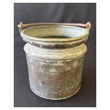 Antique hammered copper pot