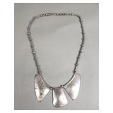 Vintage sterling silver bib necklace