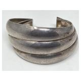 Vintage Italian sterling silver cuff bracelet