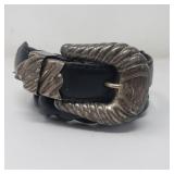 Vintage sterling silver belt buckle set
