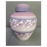 Stash signed Navajo ceramic lidded jar