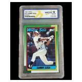 1990 Topps Sammy Sosa rookie card graded 10