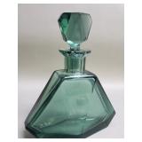 Art Deco style green decanter