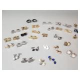 Group of vintage gold-tone & silver-tone cufflinks