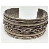 Vintage navajo style twisted rope sterling