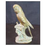 Vintage brass parrot figure