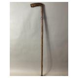 Vintage wood cane with sterling silver band