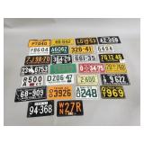 Vintage tourist license plates