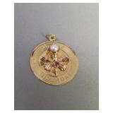 Vintage 14k yellow gold "Happy Birthday" pendant