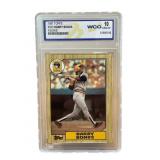 1987 Topps Barry Bonds rookie card graded 10