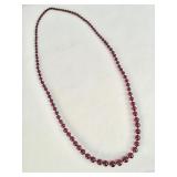 Vintage long cherry amber Bakelite necklace