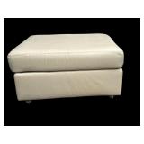 Vintage leather ottoman