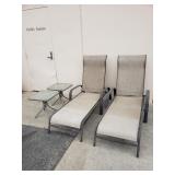 Pair of lounge chairs and two side tables