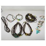Vintage Native American beaded necklaces, coral,