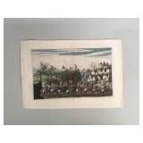 Mid-17th c. hand-colored copperplate