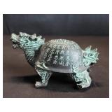 Chinese bronze dragon turtle figure