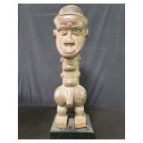 Vintage African Ogoni carved wood sculpture