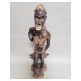 Vintage African carved wood Nkisi Nkondi sculpture