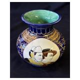 Vintage Quimper ceramic vase
