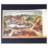 Vintage P. Resnack signed watercolor painting