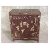Vintage Asian hand painted cabinet with geisha
